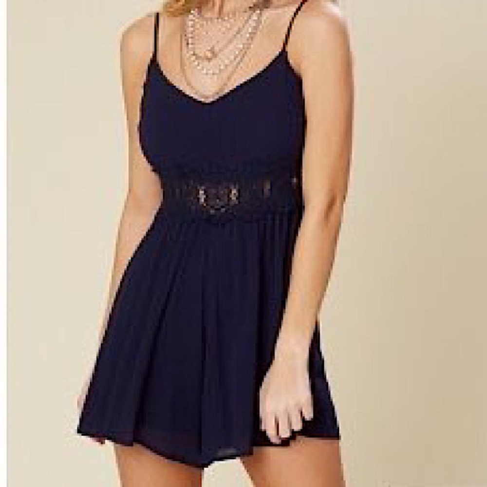 Altar’d State navy roselle romper